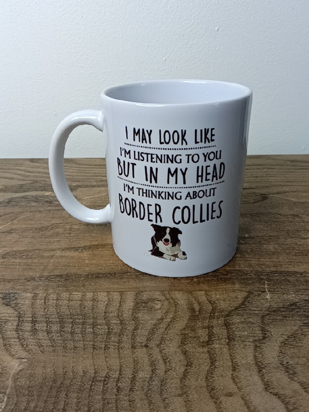 White Border Collies Ceramic Coffee Mug - Dog Lover Gift